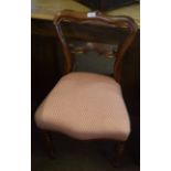 Victorian rosewood balloon back dining chair