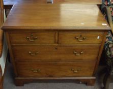 19th century mahogany chest, two short and two full width drawers on bracket feet, 87cm wide