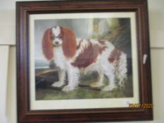 REPRODUCTION PRINT DEPICTING KING CHARLES SPANIEL