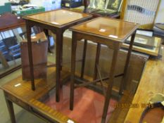 PAIR OF MAHOGANY OCCASIONAL TABLES, 40CM WIDE