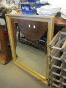 REPRODUCTION GILT FRAMED WALL MIRROR, 66CM WIDE