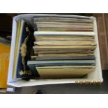 BOX OF VARIOUS VINYL RECORDS INCLUDING 78RPM CLASSICAL ETC