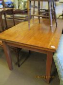 20TH CENTURY PINE KITCHEN TABLE, 137CM LONG X 89CM WIDE