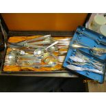 VARIOUS CASED SETS OF CUTLERY