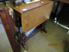 VICTORIAN MAHOGANY SUTHERLAND TABLE, 60CM WIDE