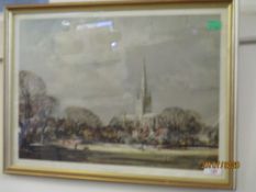 PRINT OF NORWICH CATHEDRAL