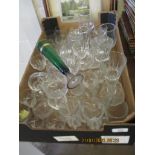 BOX VARIOUS DRINKING GLASSES