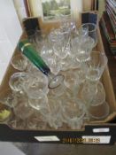 BOX VARIOUS DRINKING GLASSES