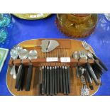 1970S CUTLERY SET WITH HOLDER