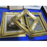 SELECTION OF VARIOUS GILT PICTURE FRAMES, LARGEST APPROX 36 X 44CM