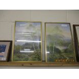 PAIR OF FRAMED PRINTS OF COUNTRY SCENES, EACH APPROX 46 X 32CM