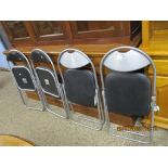 SET OF FOUR MODERN FOLDING KITCHEN CHAIRS