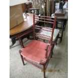 LADDERBACK ARMCHAIR, HEIGHT APPROX 96CM