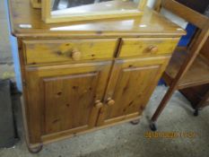 MODERN PINE SIDE CUPBOARD WIDTH APPROX 88CM