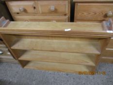 PINE DRESSER TOP OR WALL SHELF UNIT, WIDTH APPROX 105CM