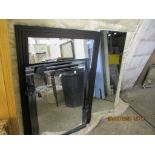 THREE VARIOUS MIRRORS, LARGEST WIDTH APPROX 75CM