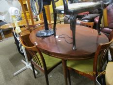 1960S/70S DINING SUITE OF OVAL TABLE AND FOUR CHAIRS
