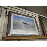 FRAMED MILITARY/RAF INTEREST PRINT “REACH FOR THE SKIES”, AFTER ROBERT TAYLOR, DEPICTING GROUP