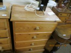 VINTAGE PINE NARROW FOUR DRAWER CHEST OF DRAWERS, APPROX 64CM WIDTH