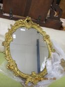 ORNATE GILT FRAMED MIRROR, HEIGHT APPROX 69CM