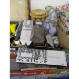BOX CONTAINING QUANTITY OF VARIOUS CLEARANCE ITEMS INCLUDING 3D GLASSES ETC