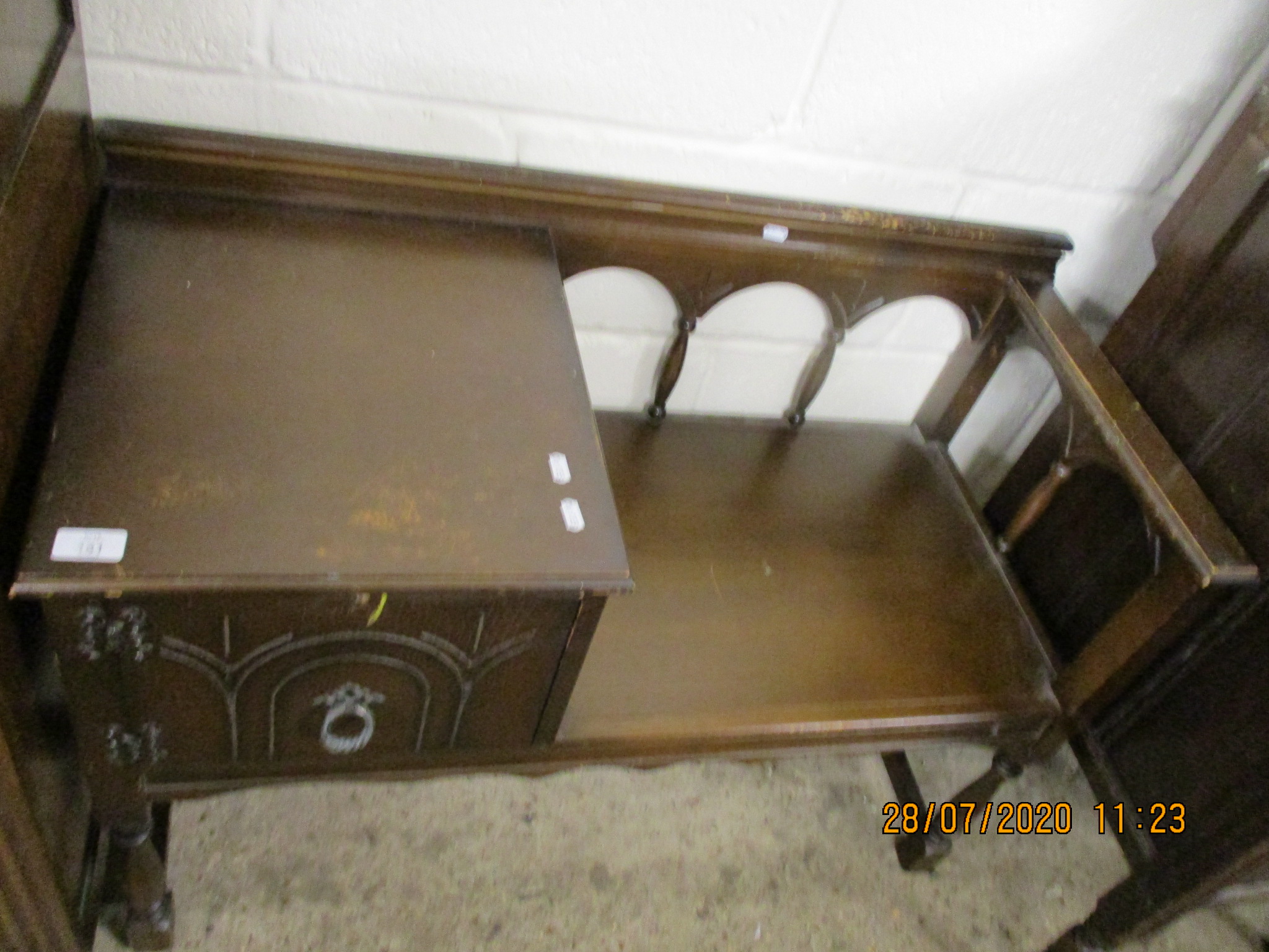 1960S/70S REPRODUCTION TELEPHONE SEAT, WIDTH APPROX 93CM
