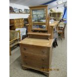 COUNTRY DRESSING TABLE WITH MIRROR ABOVE, WIDTH APPROX 75CM