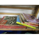 QUANTITY OF VARIOUS VINTAGE TV AND COMIC ANNUALS TOGETHER WITH COPIES OF WAR PICTORIAL AND THE WAR