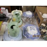 QUANTITY OF VARIOUS HOUSEHOLD CERAMICS AND DECORATIVE GLASS