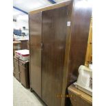 MAHOGANY UTILITY WARDROBE, 106CM WIDE