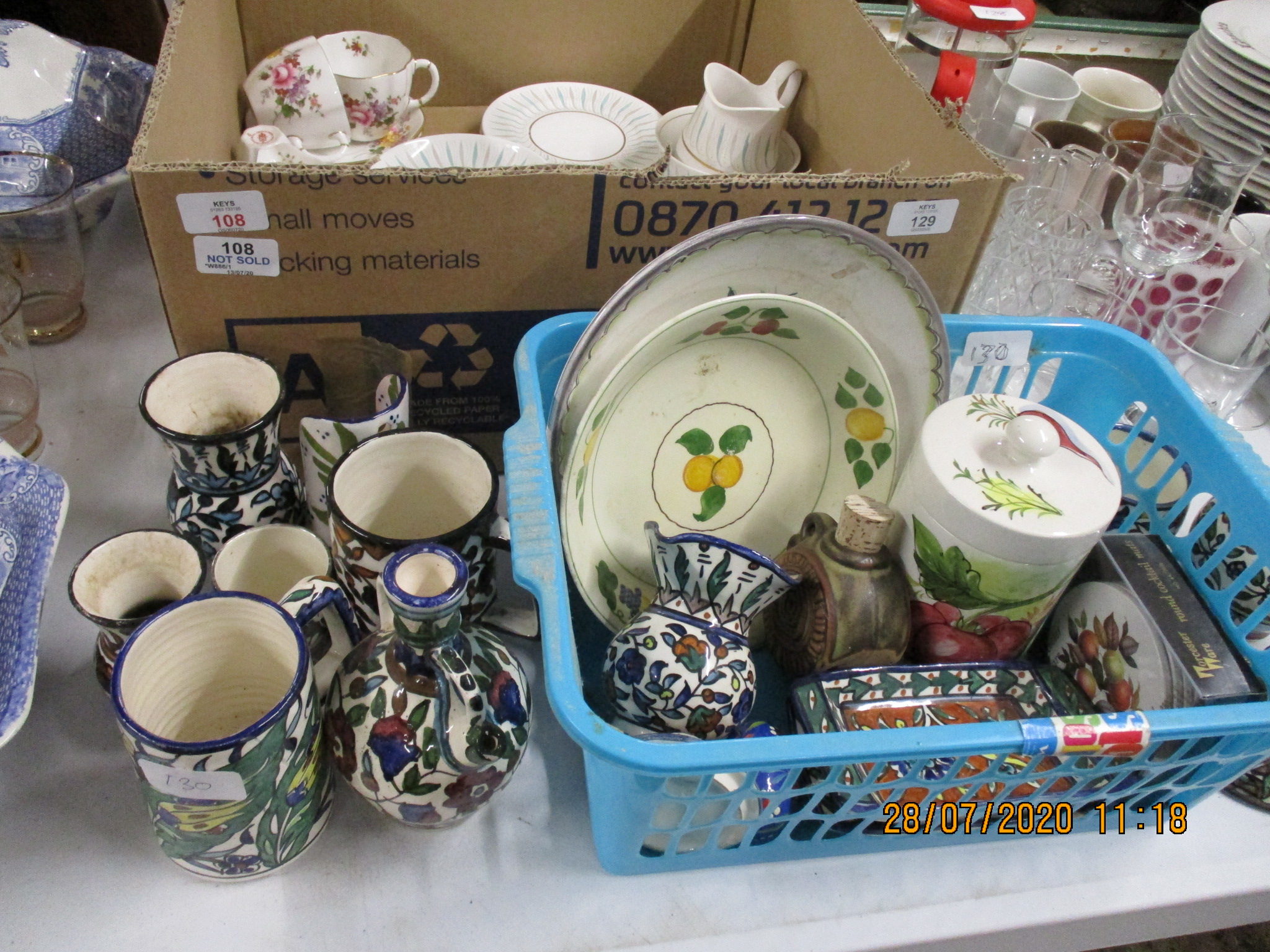 VARIOUS JERUSALEM POTTERY ORNAMENTS ETC