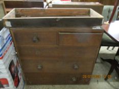 VICTORIAN MAHOGANY TWO OVER THREE FULL WIDTH DRAWER CHEST (FOR RESTORATION)