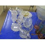 SMALL QUANTITY OF VARIOUS PRESSED VINTAGE GLASS