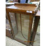 EARLY 20TH CENTURY WALNUT SINGLE GLAZED DOOR DISPLAY CABINET