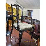 DECORATIVE CARVER CHAIR WITH NEEDLEWORK UPHOLSTERY, HEIGHT APPROX 92CM