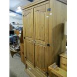 MODERN RUSTIC WARDROBE, WIDTH APPROX 104CM