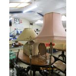 TWO VARIOUS BRASS STANDARD LAMPS