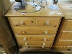 VINTAGE PINE CHEST OF TWO SHORT OVER THREE LONG DRAWERS, WIDTH APPROX 66CM