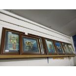 INTERESTING SELECTION OF FRAMED PHOTOGRAPHS DEPICTING NORTH SEA DRILLING RIGS, EACH FRAME APPROX