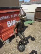 LARGE BRONZE ELF 130CM TALL