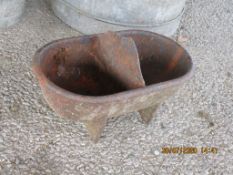 SMALL METAL PLANTING TROUGH 17 X 32CM