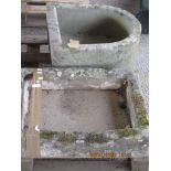 STONE SINK 60 X 46CM PLUS 50 X 50CM STONE PLANTER