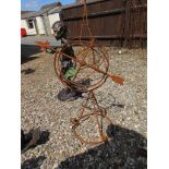 SMALL METAL ARMILLARY/WEATHERVANE