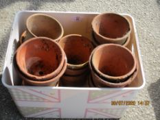 QUANTITY OF SMALL TERRACOTTA POTS, 15 X 13CM