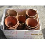 QUANTITY OF SMALL TERRACOTTA POTS, 15 X 13CM