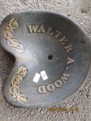 WALTER A WOOD TRACTOR SEAT