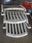 TWO WHITE PLASTIC GARDEN CHAIRS
