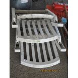 TWO WHITE PLASTIC GARDEN CHAIRS