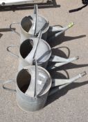 3 TIN WATERING CANS