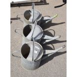 3 TIN WATERING CANS